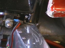 Main rollbar has transmitted the load through the monocouqe